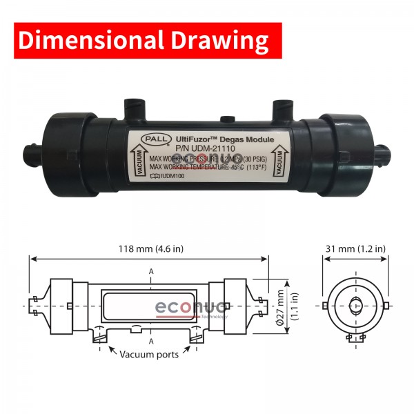 Original PALL UltiFuzor Degas Module - UDM-21110